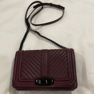 Rebecca Minkoff chevron quilted love small crossbody. Very good condition.